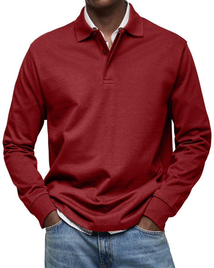 Cedar | Casual Long Sleeve Polo Shirt