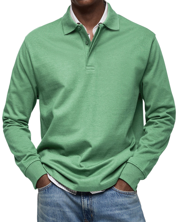 Cedar | Casual Long Sleeve Polo Shirt