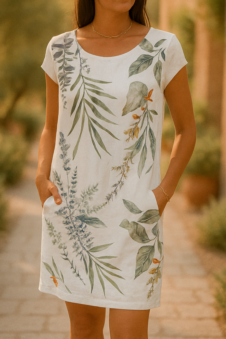Reign | Elegant Cotton and Linen Dress