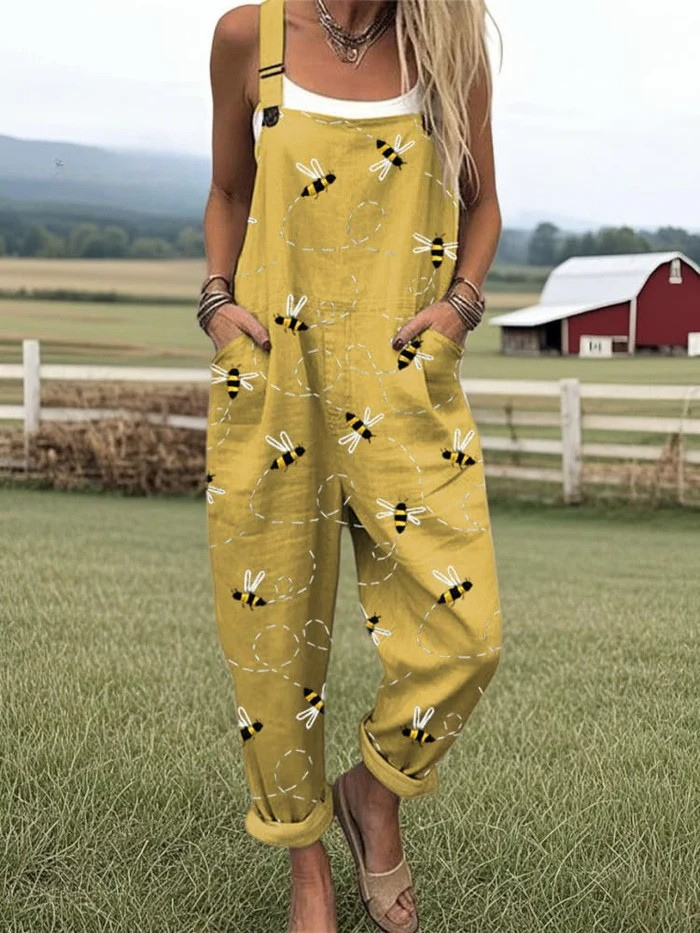 Camia | Summer Dungarees With Playful Print