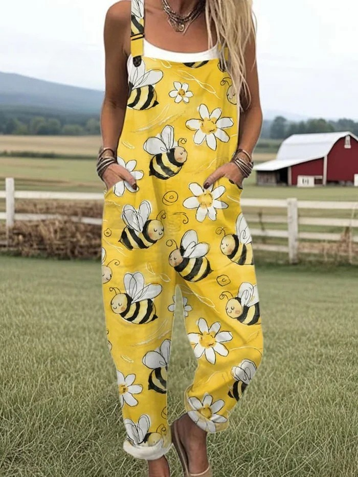 Camia | Summer Dungarees With Playful Print