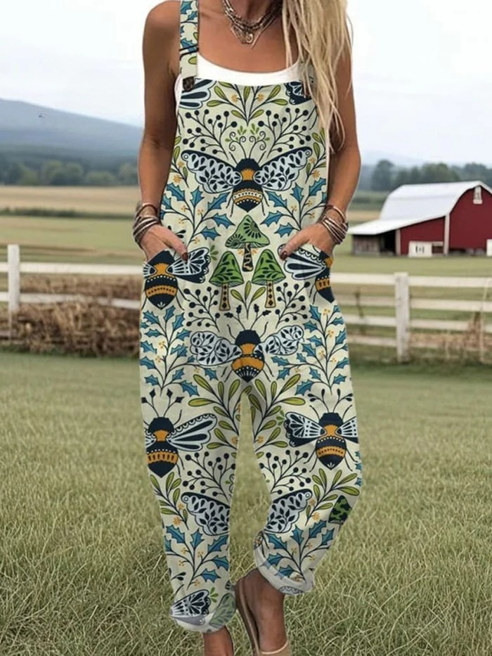 Camia | Summer Dungarees With Playful Print